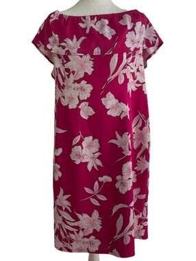 Lane Bryant Pink Floral Off-Shoulder Midi Dress